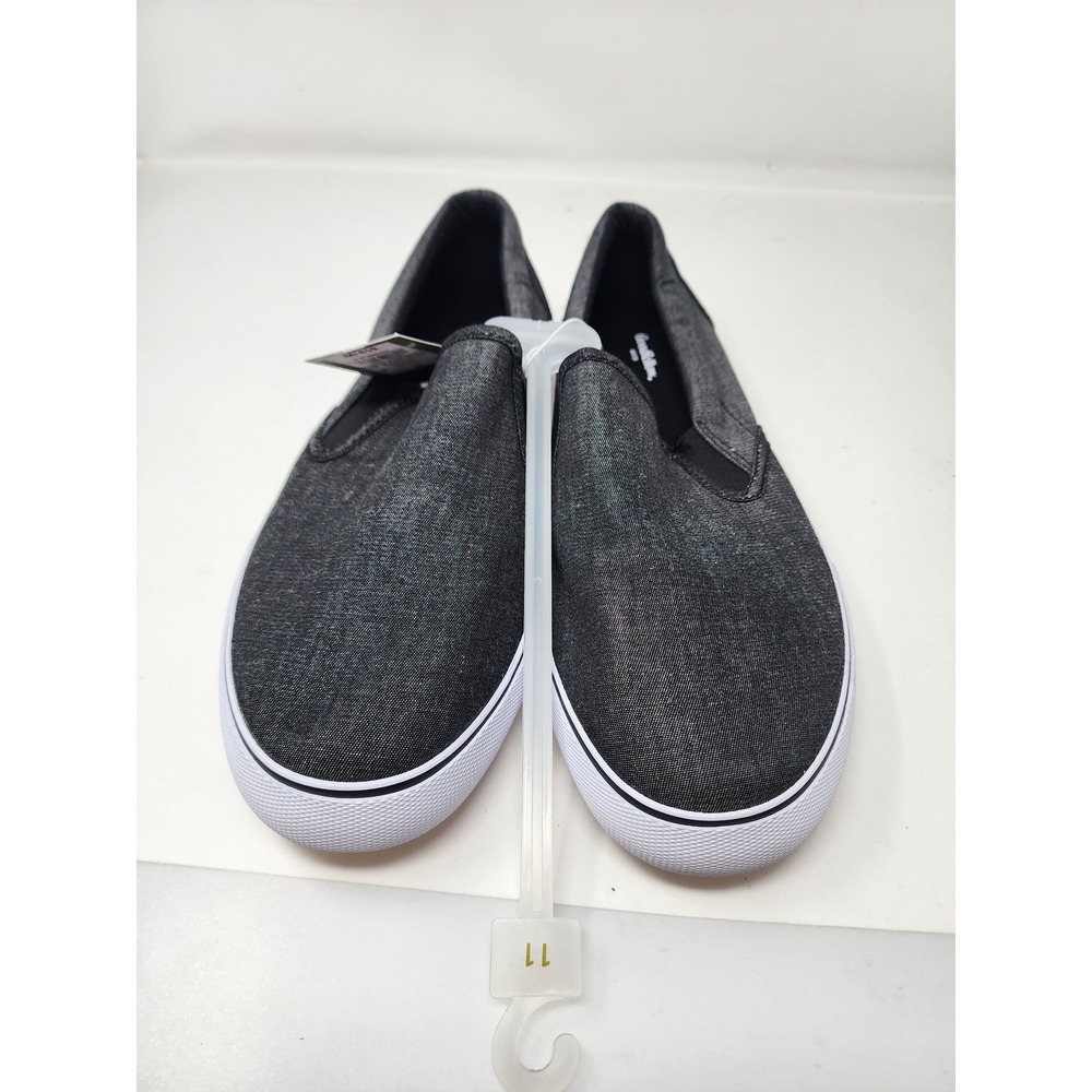 Goodfellow & Co Mens Low Top Slip On Sneakers Gray Canvas Casual Size 11
